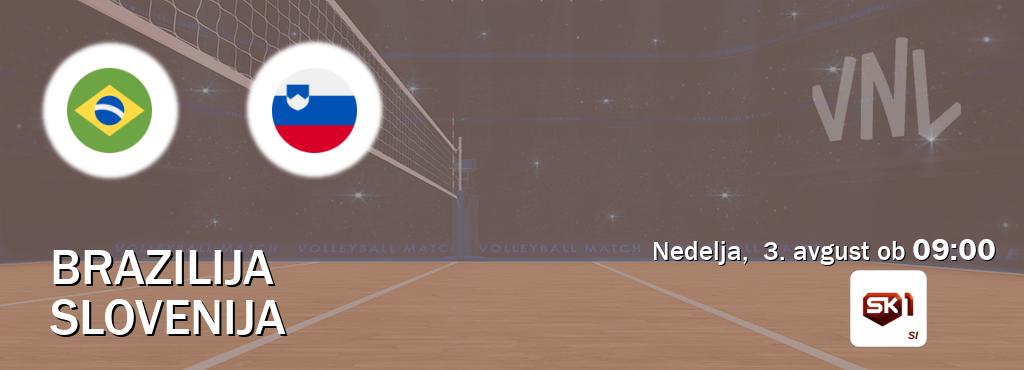 Prenos tekme med Brazilija in Slovenija v živo na Sportklub 1 (nedelja,  3. avgust ob  09:00 uri).