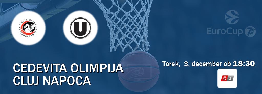 Cedevita Olimpija in Cluj Napoca v živo na Sport TV 1. Prenos tekme bo v torek,  3. december ob  18:30