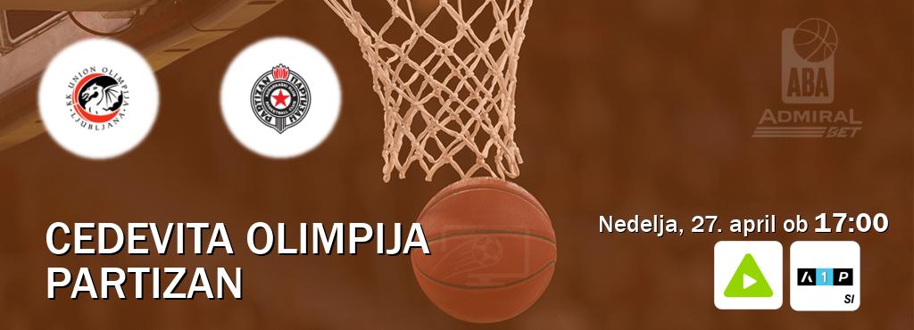Cedevita Olimpija in Partizan v živo na Kanal A in Arena Sport Premium. Prenos tekme bo v nedelja, 27. april ob 17:00 Cedevita Olimpija in Partizan v živo na Kanal A in Arena Sport Premium. Prenos tekme bo v nedelja, 27. april ob 17:00
