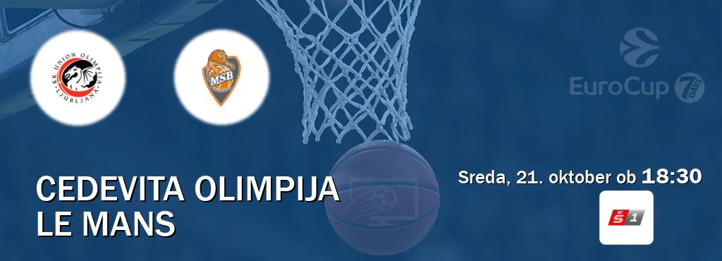 Dvoboj Cedevita Olimpija in Le Mans s prenosom tekme v živo na Sport TV 1.