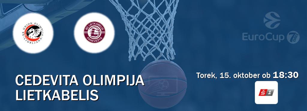 Cedevita Olimpija in Lietkabelis v živo na Sport TV 1. Prenos tekme bo v torek, 15. oktober ob  18:30