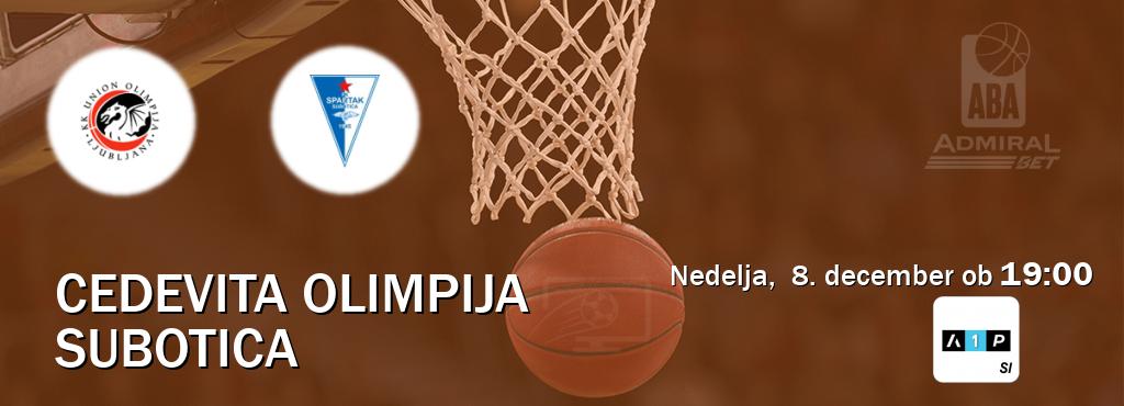 Cedevita Olimpija in Subotica v živo na Arena Sport Premium. Prenos tekme bo v nedelja,  8. december ob  19:00