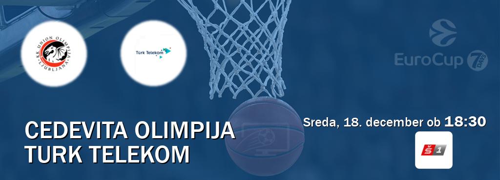 Prenos tekme med Cedevita Olimpija in Turk Telekom v živo na Sport TV 1 (sreda, 18. december ob  18:30 uri).