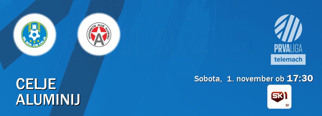 Prenos tekme med Celje in Aluminij v živo na <b>Sportklub 1</b> (sobota,  1. november ob  17:30 uri).