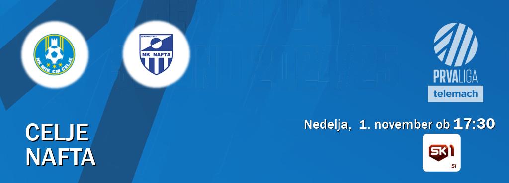Prenos tekme med Celje in Nafta v živo na <b>Sportklub 1</b> (nedelja,  1. november ob  17:30 uri).