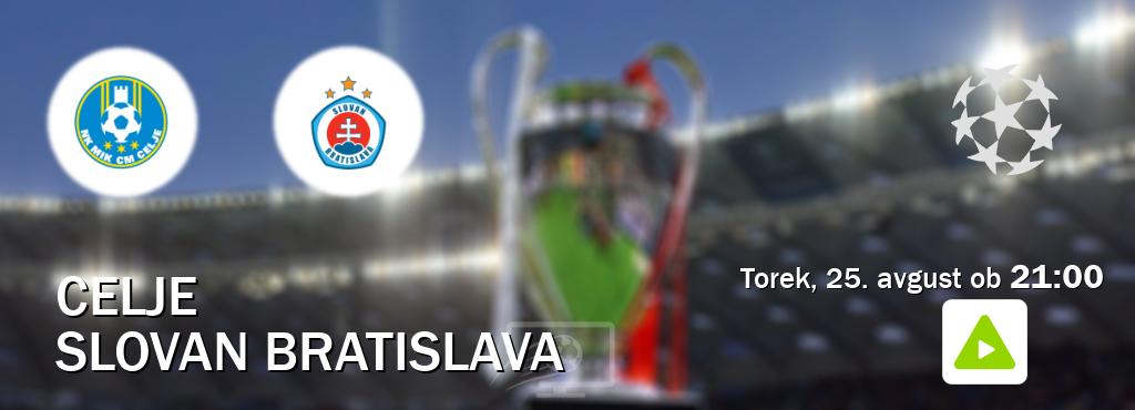 Dvoboj Celje in Slovan Bratislava s prenosom tekme v živo na Kanal A. Dvoboj Celje in Slovan Bratislava s prenosom tekme v živo na Kanal A.