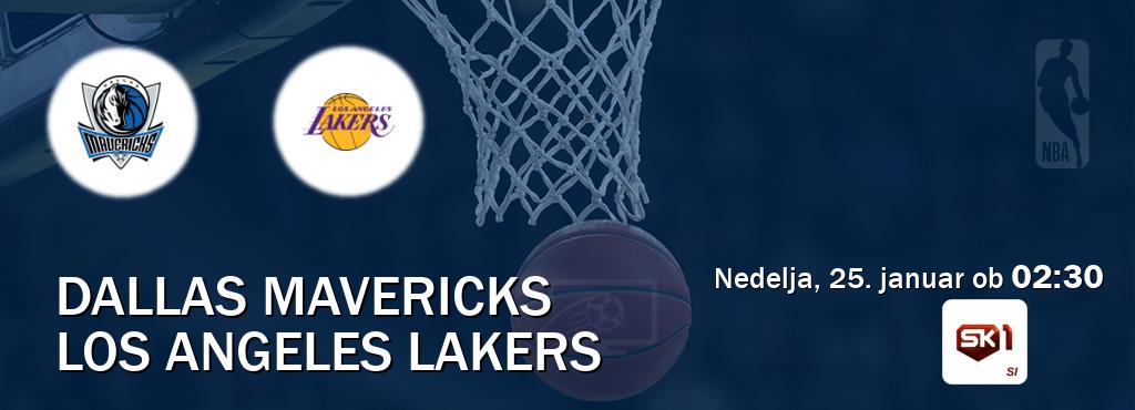 Dallas Mavericks in Los Angeles Lakers v živo na Sportklub 1. Prenos tekme bo v nedelja, 25. januar ob  02:30