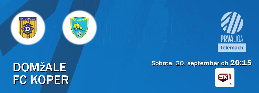 Domžale in FC Koper v živo na Sportklub 1. Prenos tekme bo v sobota, 20. september ob  20:15