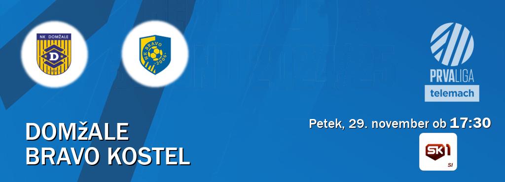 Prenos tekme med Domžale in Bravo Kostel v živo na Sportklub 1 (petek, 29. november ob  17:30 uri).