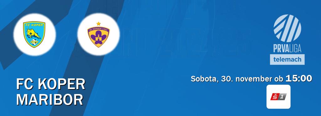 FC Koper in Maribor v živo na Sport TV 1. Prenos tekme bo v sobota, 30. november ob  15:00