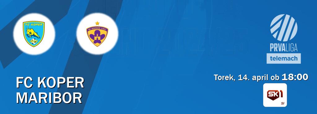 FC Koper in Maribor v živo na Sportklub 1. Prenos tekme bo v torek, 14. april ob  18:00