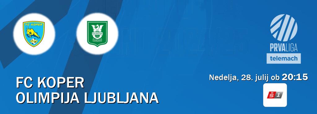 Dvoboj FC Koper in Olimpija Ljubljana s prenosom tekme v živo na Sport TV 1.