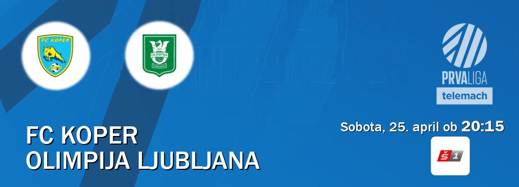 FC Koper in Olimpija Ljubljana v živo na Sport TV 1. Prenos tekme bo v sobota, 25. april ob  20:15
