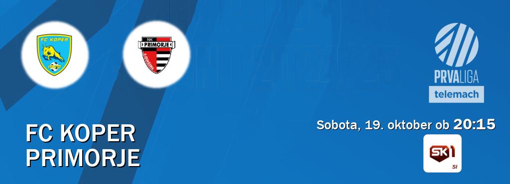 FC Koper in Primorje v živo na Sportklub 1. Prenos tekme bo v sobota, 19. oktober ob  20:15