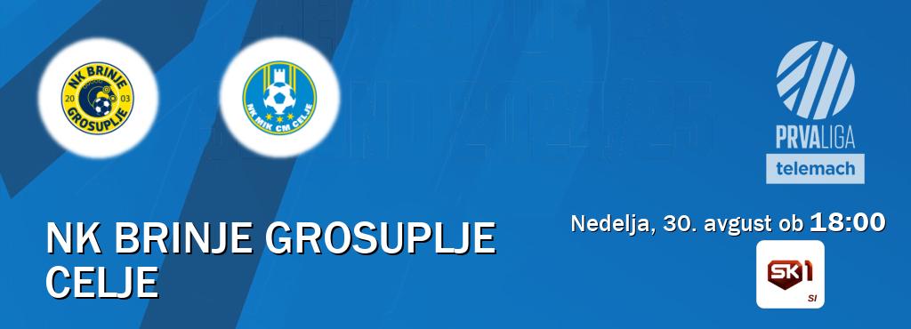 Prenos tekme med NK Brinje Grosuplje in Celje v živo na <b>Sportklub 1</b> (nedelja, 30. avgust ob  18:00 uri).