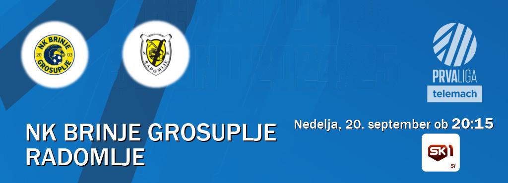 Dvoboj NK Brinje Grosuplje in Radomlje s prenosom tekme v živo na Sportklub 1.