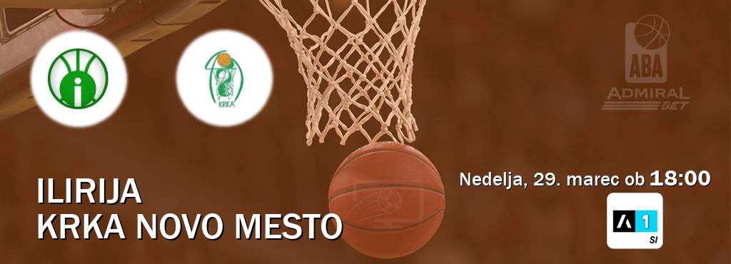 Ilirija in Krka Novo Mesto v živo na Arena Sport 1. Prenos tekme bo v nedelja, 29. marec ob  18:00