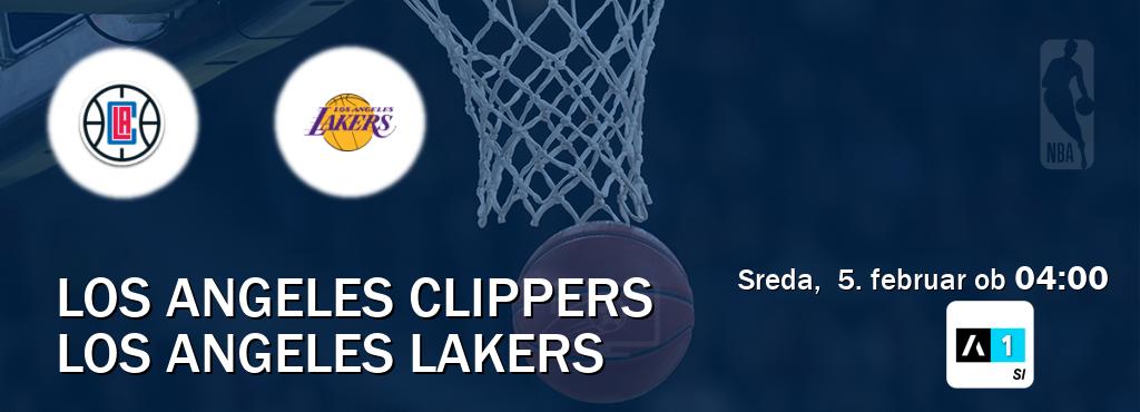 Los Angeles Clippers in Los Angeles Lakers v živo na Arena Sport 1. Prenos tekme bo v sreda,  5. februar ob  04:00