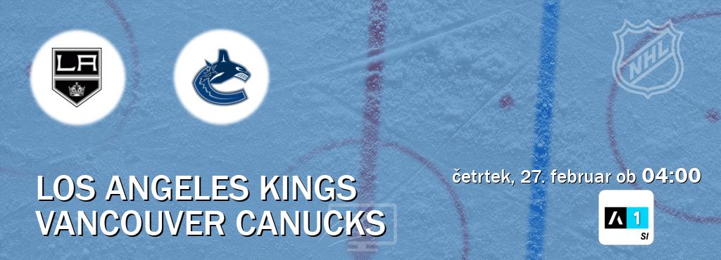 Ne zamudi prenosa tekme Los Angeles Kings - Vancouver Canucks v živo na Arena Sport 1.