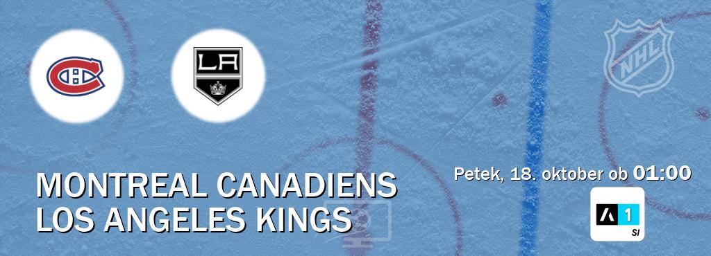 Montreal Canadiens in Los Angeles Kings v živo na Arena Sport 1. Prenos tekme bo v petek, 18. oktober ob  01:00