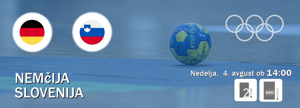 Nemčija in Slovenija v živo na TV Slo 2 in MMC TV. Prenos tekme bo v nedelja,  4. avgust ob  14:00