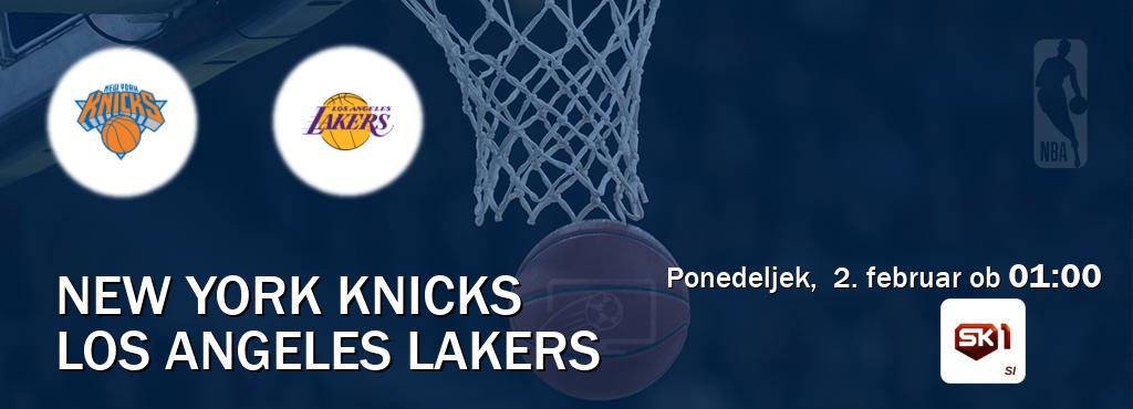 New York Knicks in Los Angeles Lakers v živo na Sportklub 1. Prenos tekme bo v ponedeljek,  2. februar ob  01:00