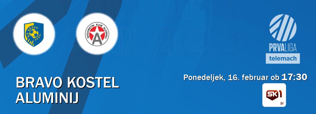 Prenos tekme med Bravo Kostel in Aluminij v živo na <b>Sportklub 1</b> (ponedeljek, 16. februar ob  17:30 uri).