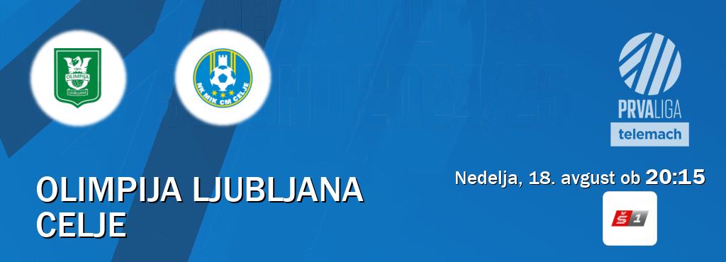 Prenos tekme med Olimpija Ljubljana in Celje v živo na Sport TV 1 (nedelja, 18. avgust ob  20:15 uri).