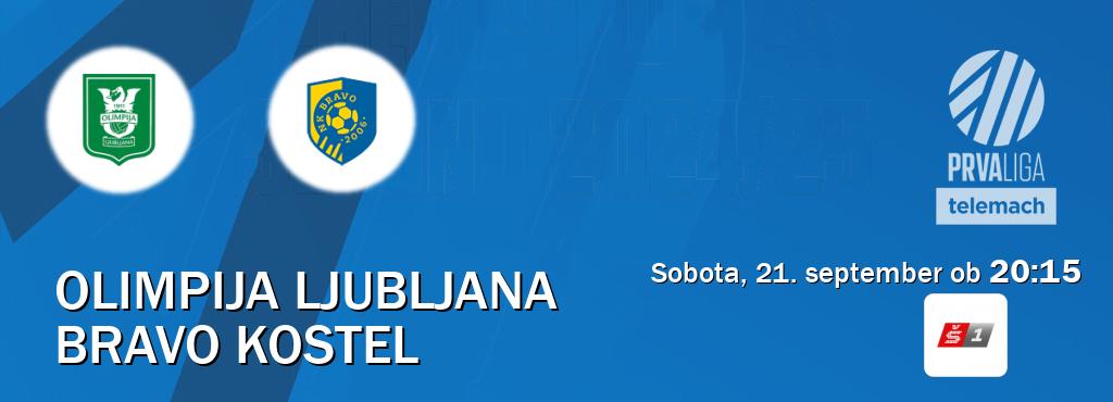 Prenos tekme med Olimpija Ljubljana in Bravo Kostel v živo na Sport TV 1 (sobota, 21. september ob  20:15 uri).