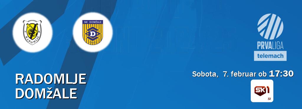 Prenos tekme med Radomlje in Domžale v živo na <b>Sportklub 1</b> (sobota,  7. februar ob  17:30 uri).