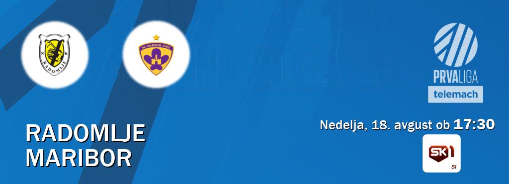 Prenos tekme med Radomlje in Maribor v živo na Sportklub 1 (nedelja, 18. avgust ob  17:30 uri).