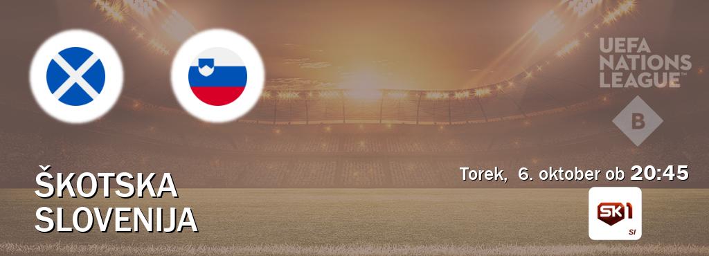 Prenos tekme med Škotska in Slovenija v živo na <b>Sportklub 1</b> (torek,  6. oktober ob  20:45 uri).