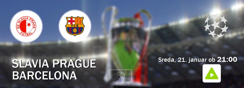 Prenos tekme med Slavia Prague in Barcelona v živo na Kanal A (sreda, 21. januar ob  21:00 uri).