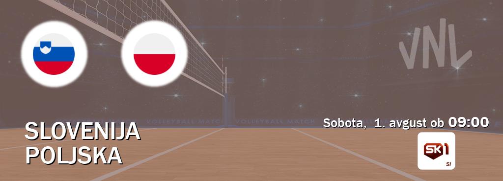 Prenos tekme med Slovenija in Poljska v živo na Sportklub 1 (sobota,  1. avgust ob  09:00 uri).