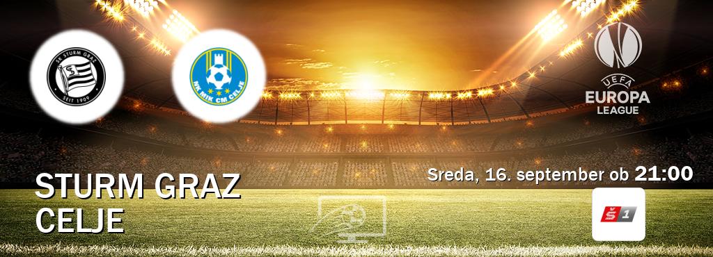 Prenos tekme med Sturm Graz in Celje v živo na <b>Sport TV 1</b> (sreda, 16. september ob  21:00 uri).