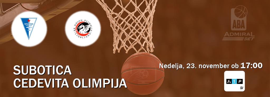Subotica in Cedevita Olimpija v živo na Arena Sport Premium. Prenos tekme bo v nedelja, 23. november ob  17:00
