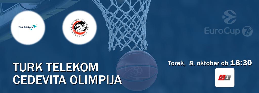 Dvoboj Turk Telekom in Cedevita Olimpija s prenosom tekme v živo na Sport TV 1.