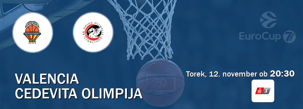 Valencia in Cedevita Olimpija v živo na Sport TV 1. Prenos tekme bo v torek, 12. november ob  20:30