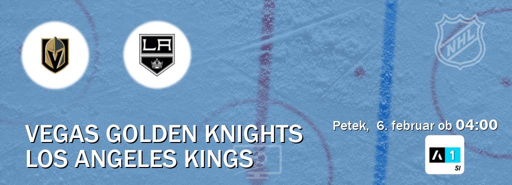 Prenos tekme med Vegas Golden Knights in Los Angeles Kings v živo na <b>Arena Sport 1</b> (petek,  6. februar ob  04:00 uri).