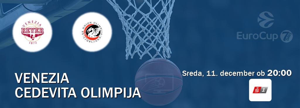 Venezia in Cedevita Olimpija v živo na Sport TV 1. Prenos tekme bo v sreda, 11. december ob  20:00