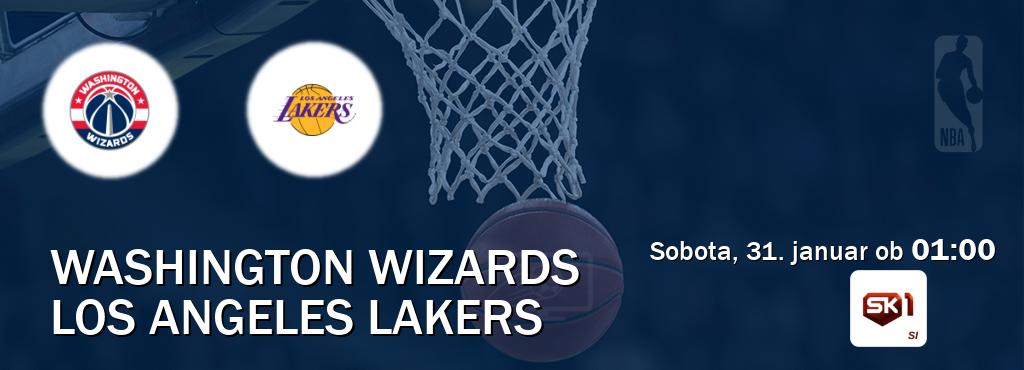 Washington Wizards in Los Angeles Lakers v živo na Sportklub 1. Prenos tekme bo v sobota, 31. januar ob  01:00